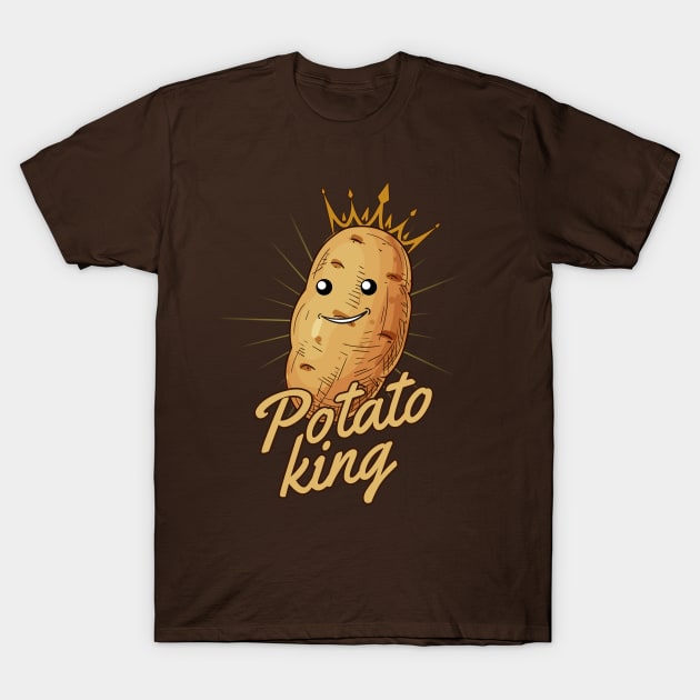 Big Potato King Vintage Potato T-Shirt by DesignArchitect